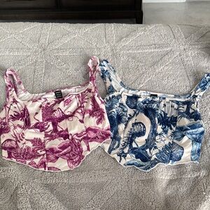 SHEIN Bundle of 2 Floral Crop Top